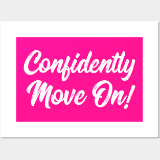 Confidently Move On! | Stoicism | Life | Quotes | Hot Pink Posters and Art